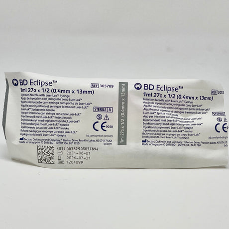 27G Needle w/ Syringe Eclipse | BD-Medical Devices-Birth Supplies Canada