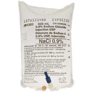 500ml Sodium Chloride 0.9% | BAXTER-IV Solutions-Birth Supplies Canada