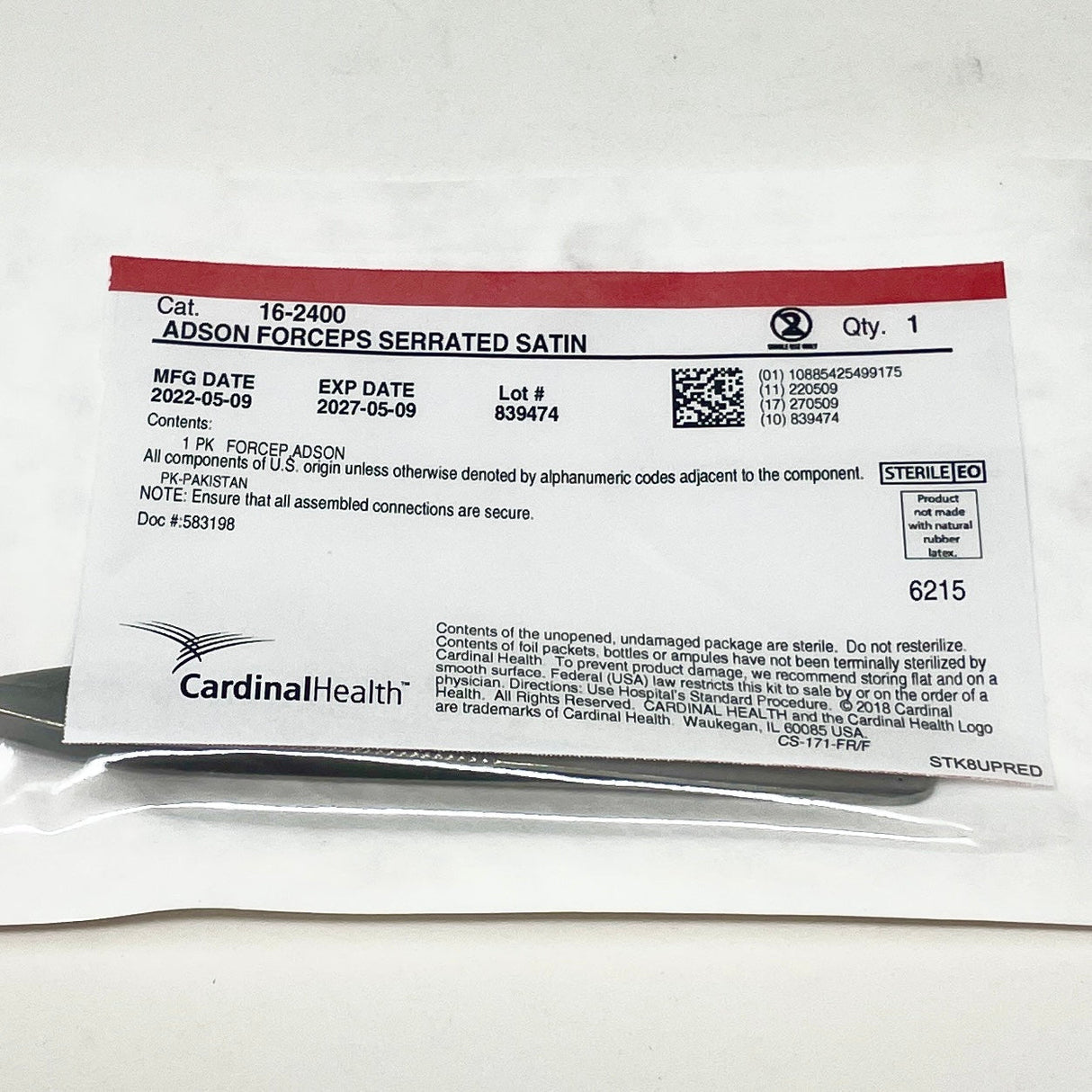 Adson Dressing Forceps – Sterile, Single - Use - Buy Medical Supplies Online Canada