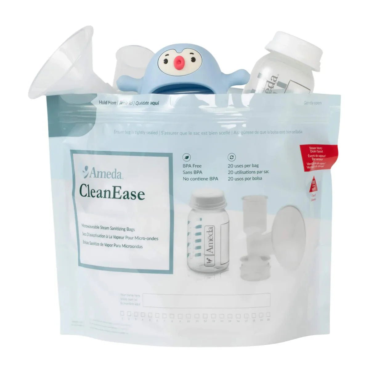 Ameda CleanEase Microwave Steam Sanitization Bags - Buy Medical Supplies Online Canada