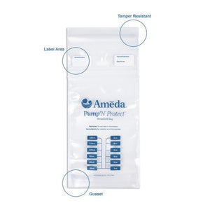 Ameda Pump ‘N Protect® Milk Storage Bags-Breastfeeding-Birth Supplies Canada