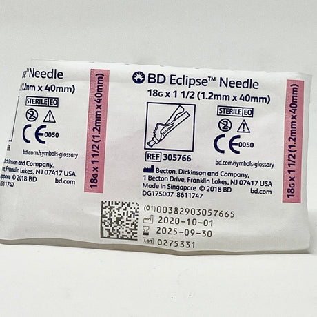 BD Eclipse Safety Needle 18G x 1.5" - Buy Medical Supplies Online Canada