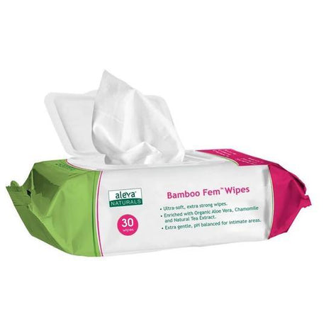 Bamboo Fem Wipes | pH - Balanced Intimate Care with Aloe & Chamomile - Buy Medical Supplies Online Canada