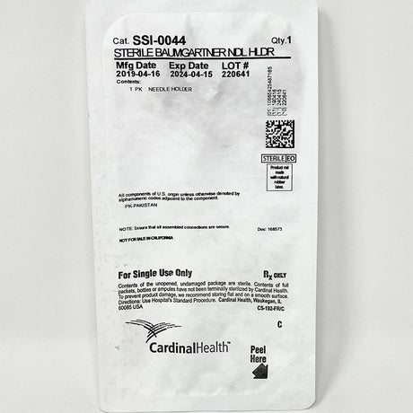 Baumgartner Needle Holder, 5" – Sterile, Disposable - Buy Medical Supplies Online Canada