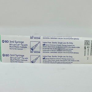 Blunt Plastic Luer-Lok Cannula, 3cc/mL Syringe-Medical Devices-Birth Supplies Canada