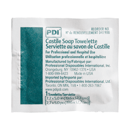 Castile Soap Towelettes – Individually Wrapped, Box of 100 - Buy Medical Supplies Online Canada
