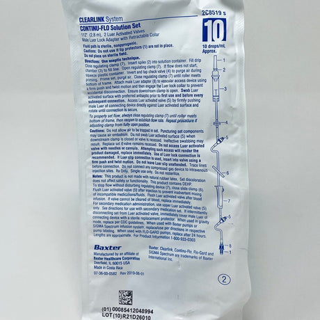 Clearlink® Continu - Flo Solution Set – 10 Drops/mL, 113" Tubing, Male Luer Lock - Buy Medical Supplies Online Canada