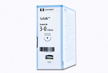 Covidien Sofsilk Sutures – Non - Absorbable Black Silk (C - 1 Needle) - Buy Medical Supplies Online Canada