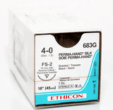 Ethicon Silk Sutures – Black Braided Non - Absorbable (C - 2 Needle) - Buy Medical Supplies Online Canada