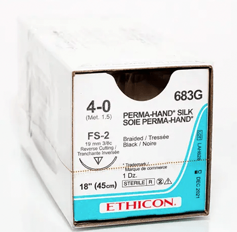 Ethicon Silk Sutures – Black Braided Non - Absorbable (C - 2 Needle) - Buy Medical Supplies Online Canada
