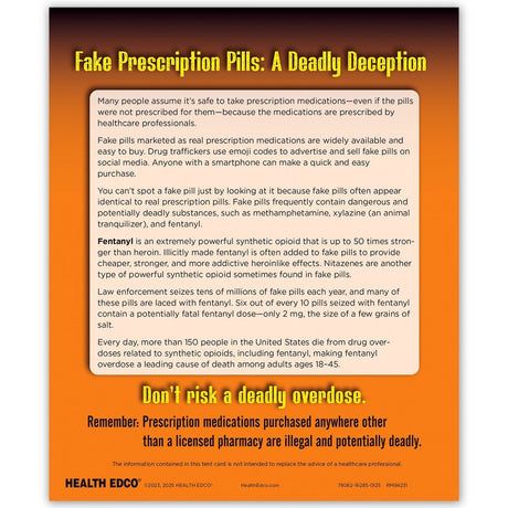 Fake Pills: Fentanyl Kills™ 3 - D Display | Healthcare Training Model - Buy Medical Supplies Online Canada