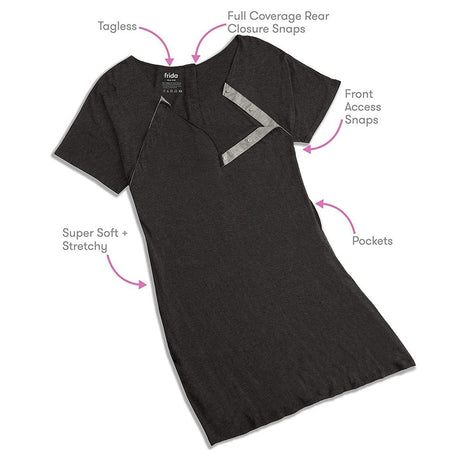 Frida Mom Delivery and Nursing Gown-Postpartum-Birth Supplies Canada