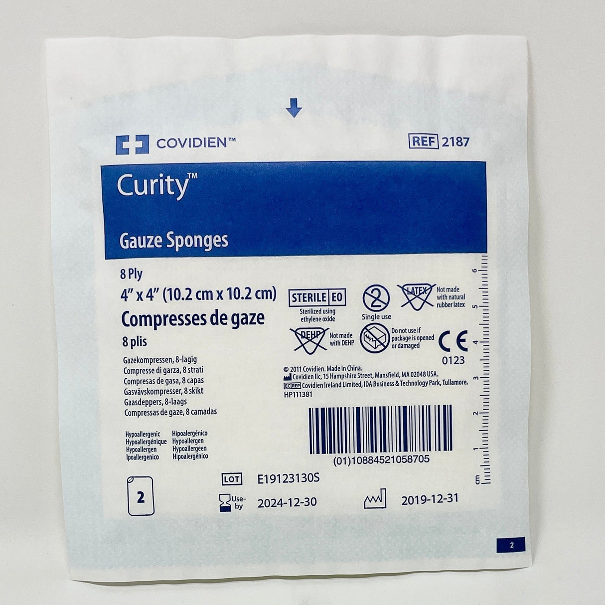 Curity Gauze Sponges – 4" x 4", Sterile 8 - Ply Cotton - Buy Medical Supplies Online Canada