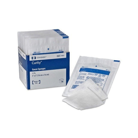 Curity Gauze Sponges – 4" x 4", Sterile 8 - Ply Cotton - Buy Medical Supplies Online Canada