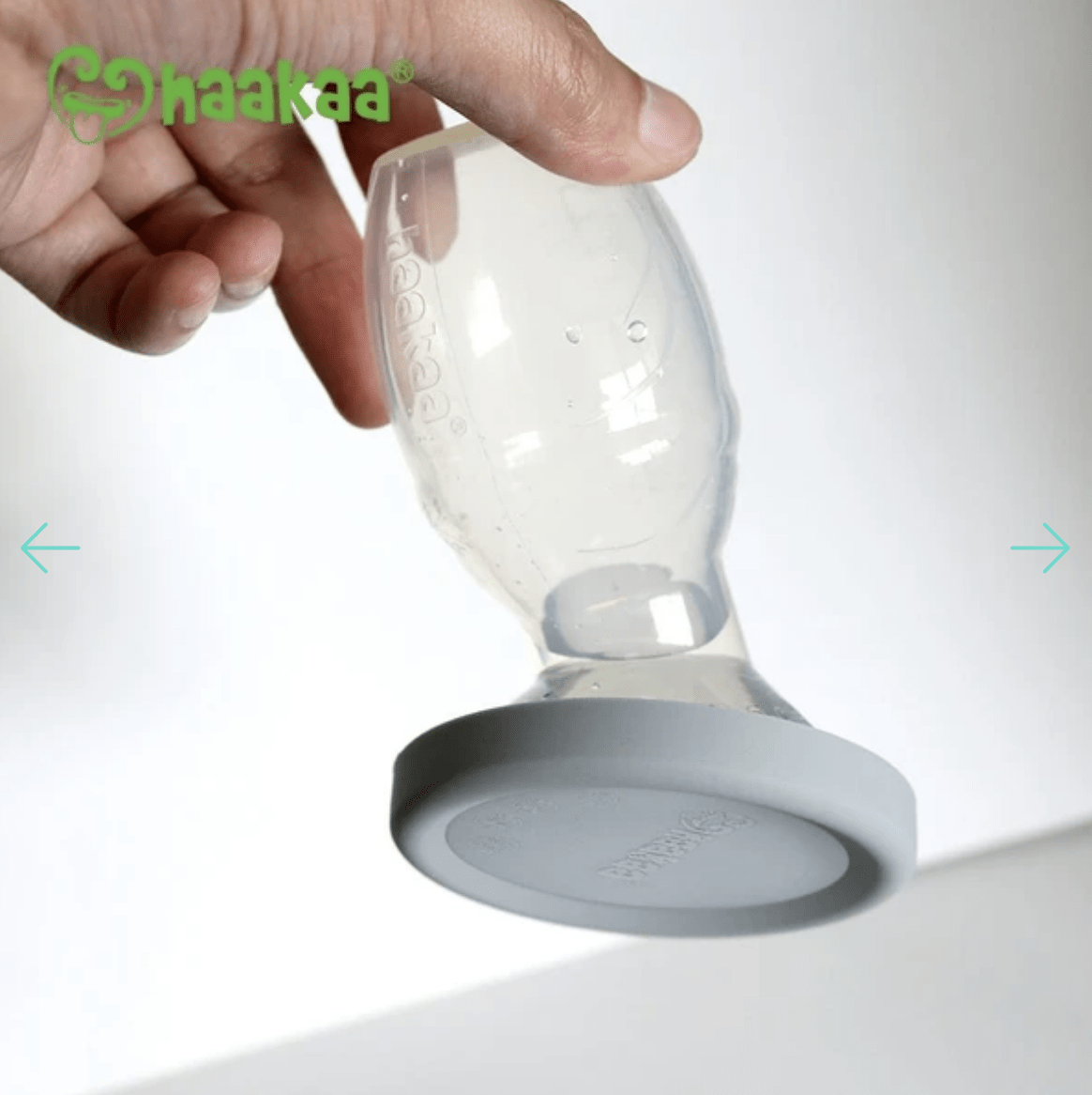 Haakaa Grey Silicone Lid ~ fits all pumps-Breastfeeding-Birth Supplies Canada