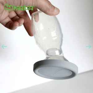 Haakaa Grey Silicone Lid ~ fits all pumps-Breastfeeding-Birth Supplies Canada