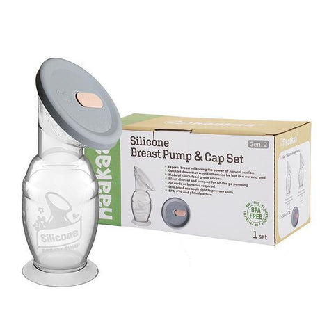 Haakaa Silicone Breast Pump & Cap Set-Breastfeeding-Birth Supplies Canada