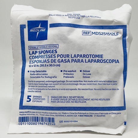 Lap Sponges – 12" x 12", 4 - Ply - Buy Medical Supplies Online Canada
