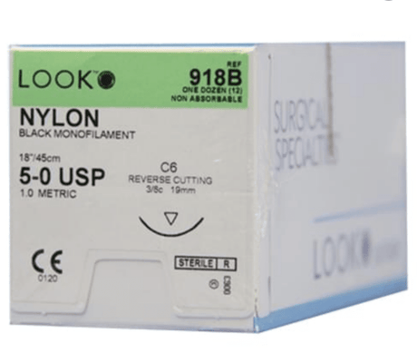 Look Non - Absorbable Nylon Suture – Black Monofilament Surgical Suture - Buy Medical Supplies Online Canada