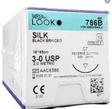 Look Non - Absorbable Silk Suture – Black Braided Surgical Suture - Buy Medical Supplies Online Canada