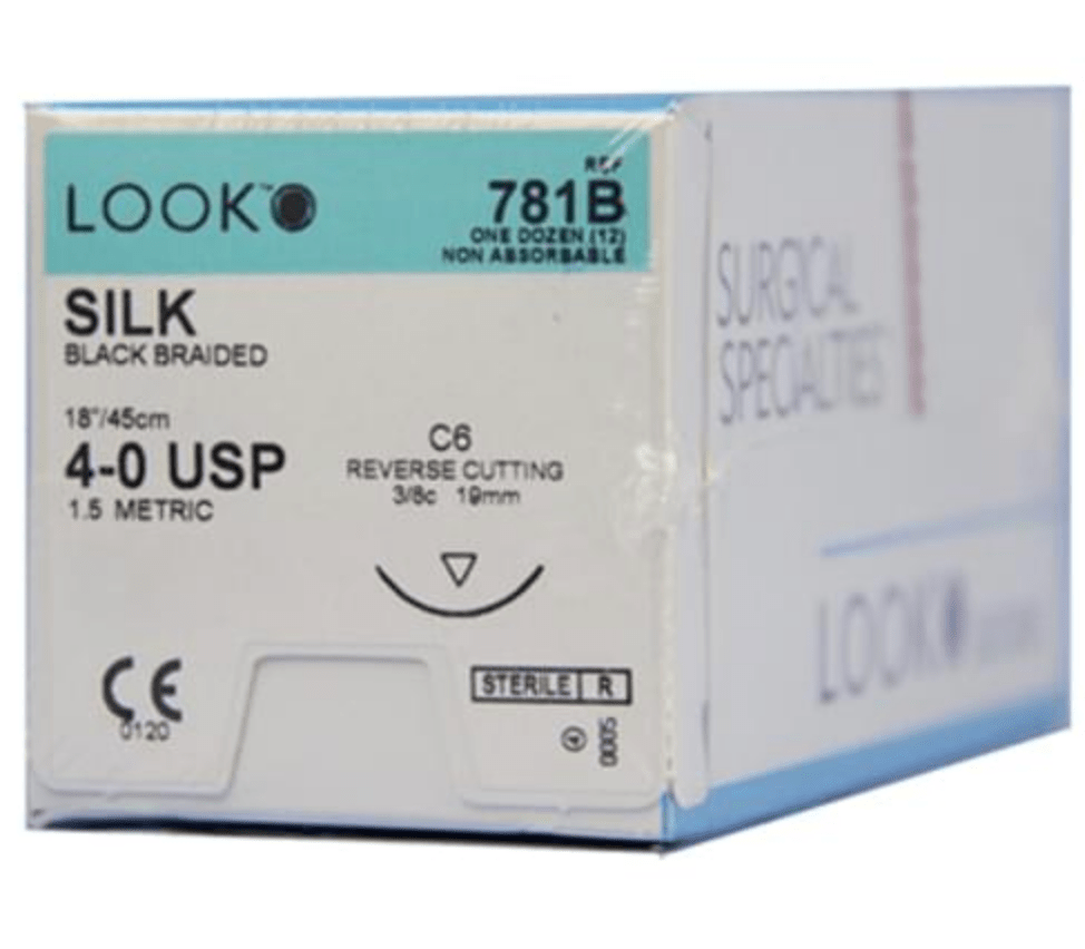 Look Non - Absorbable Silk Suture – Black Braided Surgical Suture - Buy Medical Supplies Online Canada