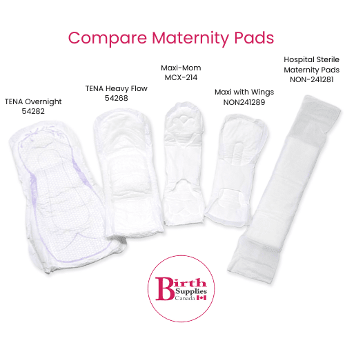 Hospital Sterile Maternity Pads with tails-Postpartum Supplies-Birth Supplies Canada