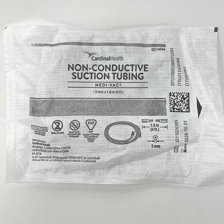 Medi - Vac Non - Conductive Suction Tube – Sterile, Single - Use, 5mm ID - Buy Medical Supplies Online Canada