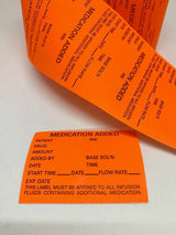 Medication Added Labels – Fluorescent Orange - Buy Medical Supplies Online Canada