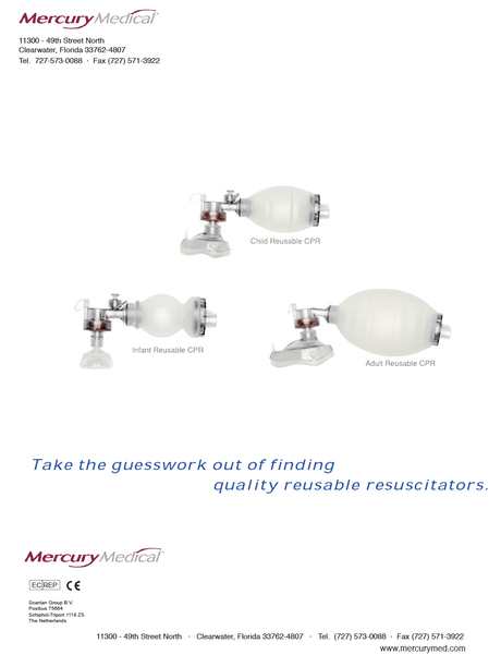 Mercury Infant Resuscitator – Disposable Neonatal CPR Bag with Mask & Manometer - Buy Medical Supplies Online Canada
