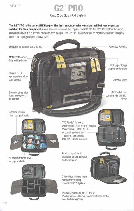 Meret G2™ PRO X Grab 2 Go Bag – Compact Infection Control Response Bag - Buy Medical Supplies Online Canada