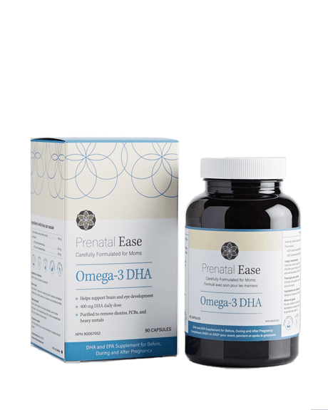 Prenatal Ease Omega - 3 DHA – Brain & Eye Development Support (90 Capsules) - Buy Medical Supplies Online Canada