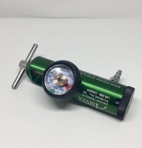 Oxygen Regulator ~ Adjustable Brass/Aluminum-Medical Equipment-Birth Supplies Canada
