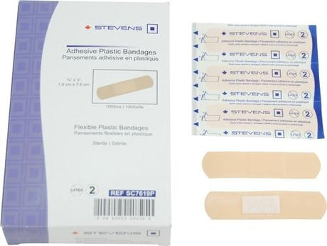 Adhesive Plastic Bandages – Sterile Spot Bandages, ¾" x 3" - Buy Medical Supplies Online Canada