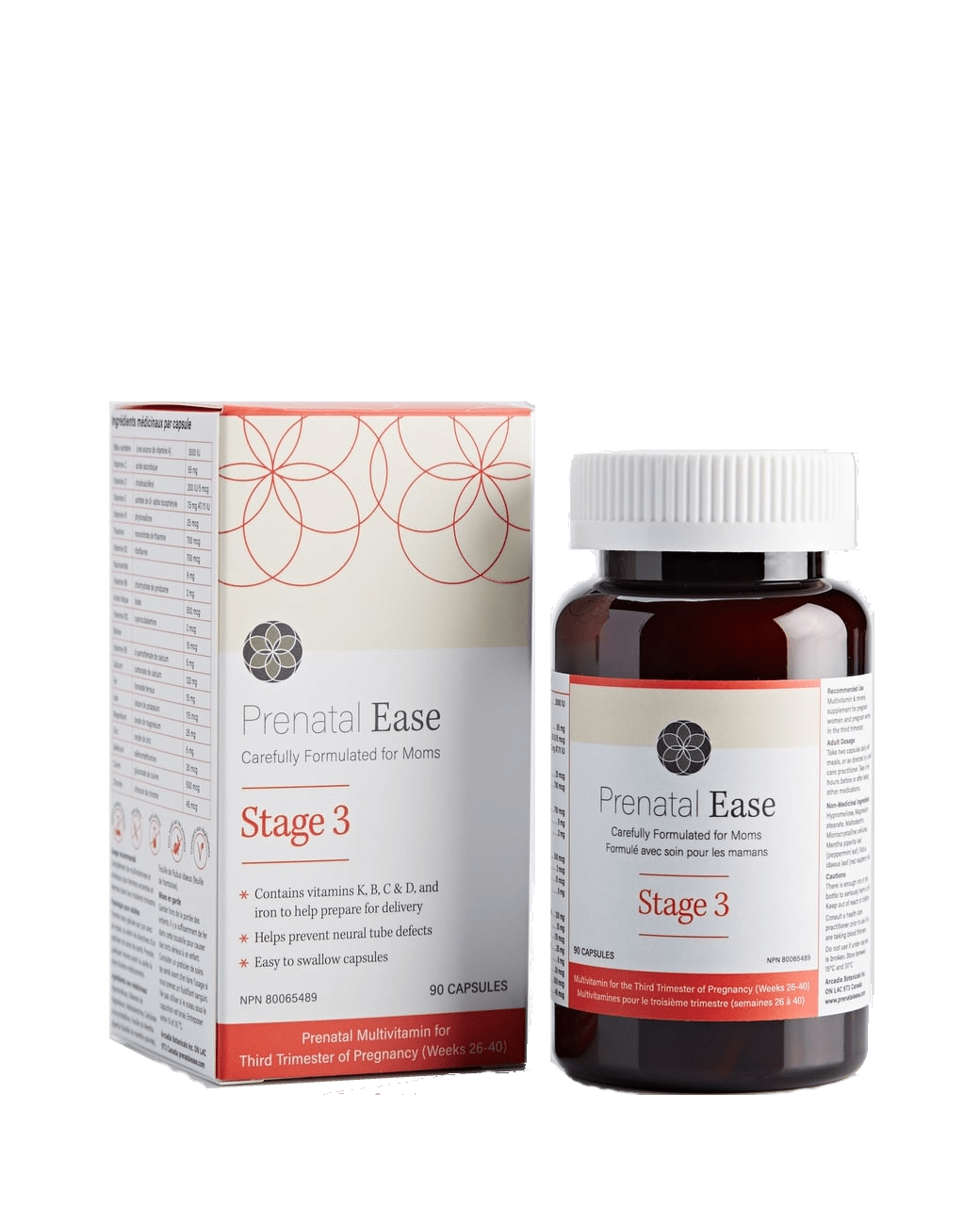 Prenatal Ease ~ Third Trimester Vitamins-Supplements-Birth Supplies Canada