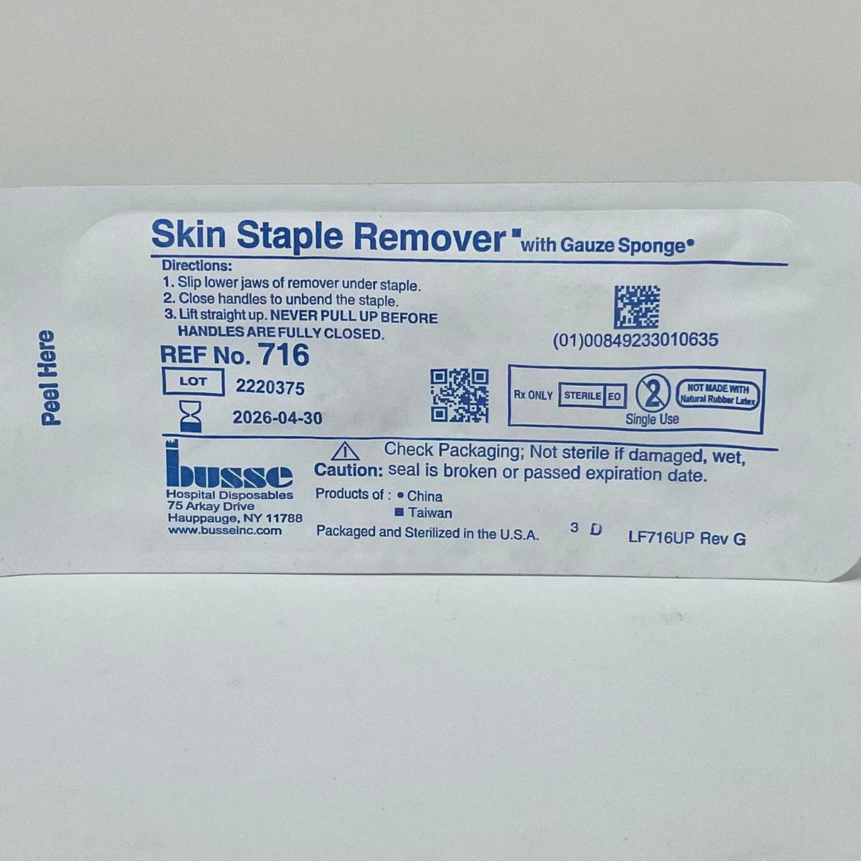 Sterile Skin Staple Removal Kit - Buy Medical Supplies Online Canada