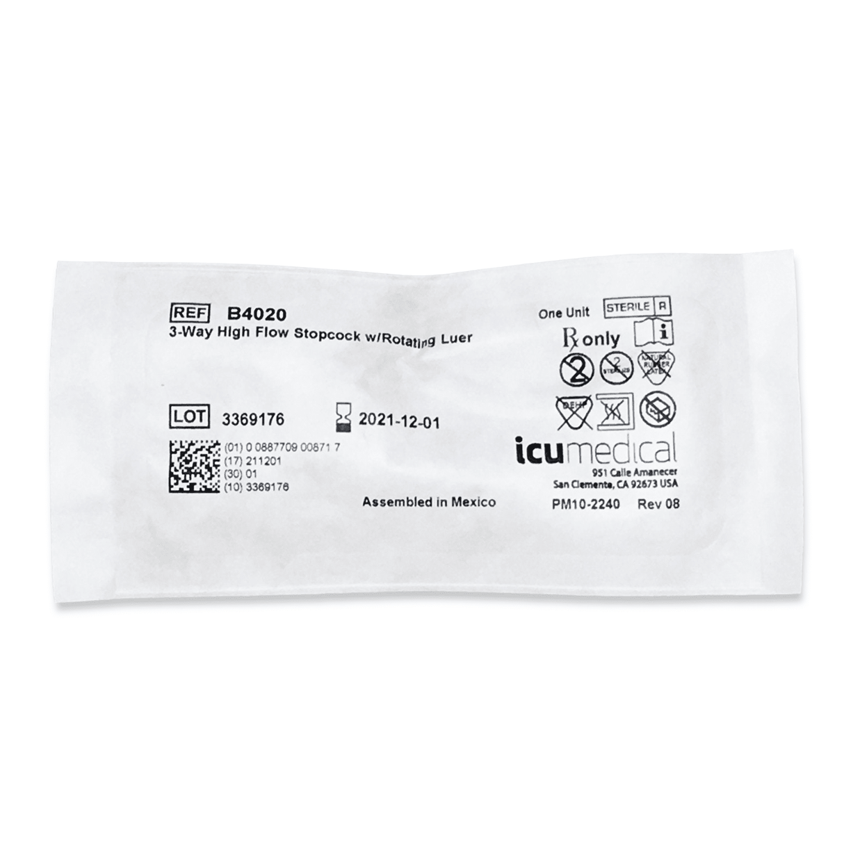 Stopcock 3-Way High Flow w/Rotating Luer-IV Supplies-Birth Supplies Canada