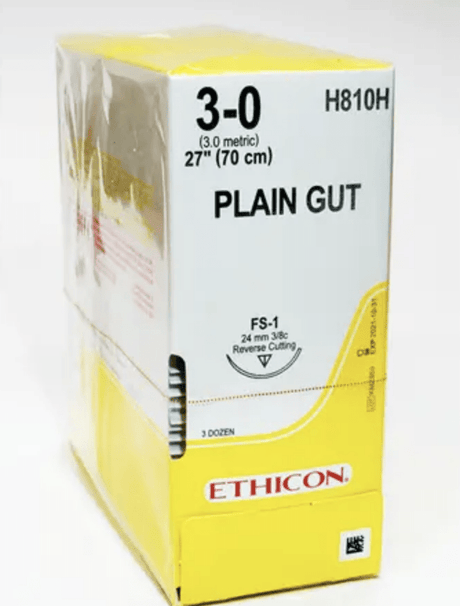Ethicon Plain Gut Sutures – Absorbable Surgical Sutures (FS - 2, X - 1 Needles) - Buy Medical Supplies Online Canada