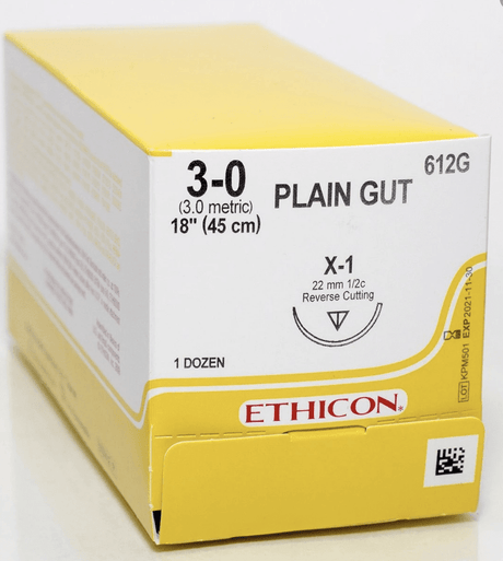 Ethicon Plain Gut Sutures – Absorbable Surgical Sutures (FS - 2, X - 1 Needles) - Buy Medical Supplies Online Canada