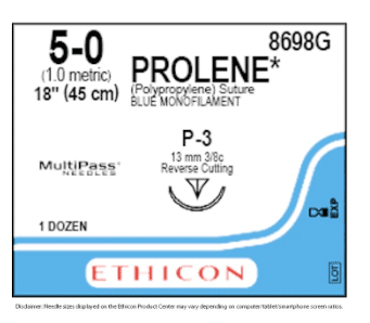 Ethicon Prolene Sutures – Non - Absorbable Polypropylene Monofilament (FS - 1 Needle) - Buy Medical Supplies Online Canada