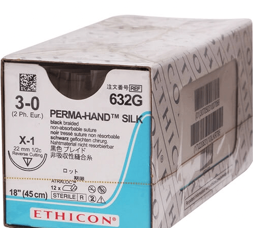 Sutures Silk, Black Braided | Ethicon-Medical Devices-Birth Supplies Canada