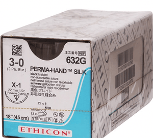 Sutures Silk, Black Braided | Ethicon-Medical Devices-Birth Supplies Canada