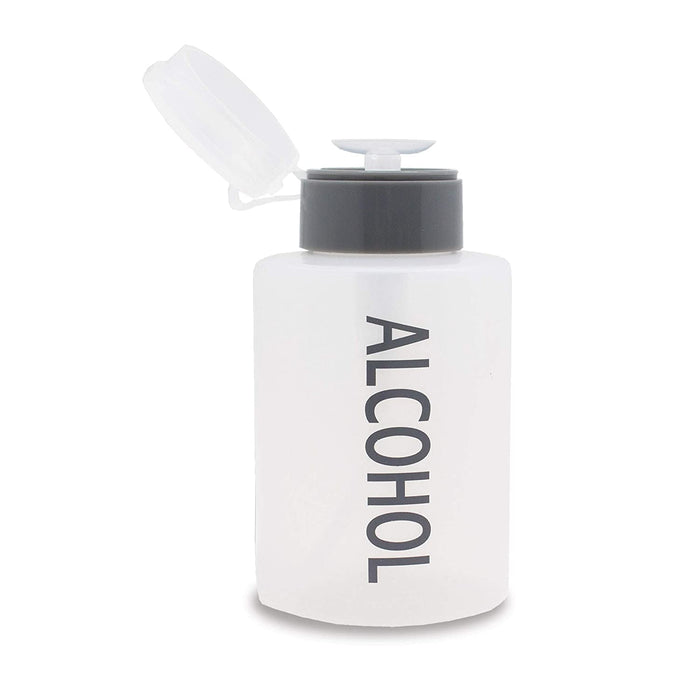 Tech-Med Alcohol Dispenser Bottle – 9oz Push-Down No-Backflow Design