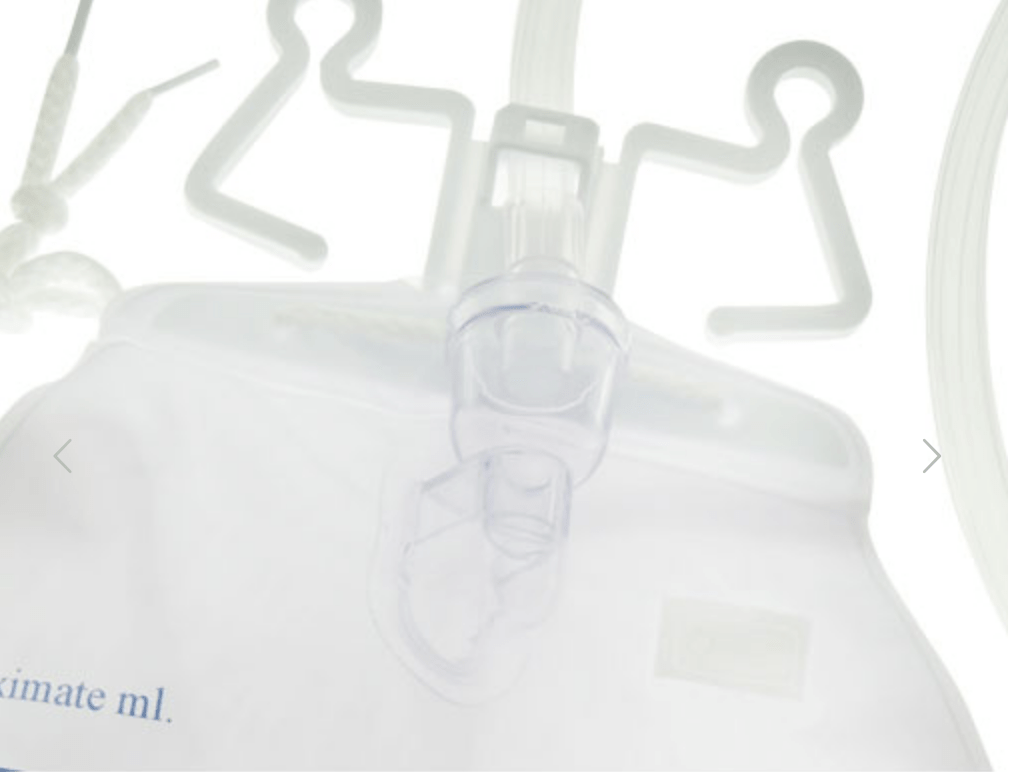 AMSino Urinary Drainage Bag – 2000mL, T - Tap Drain Port, Anti - Reflux - Buy Medical Supplies Online Canada