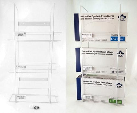 Glove Dispenser – Wire Coated, Wall - Mount Holder - Buy Medical Supplies Online Canada