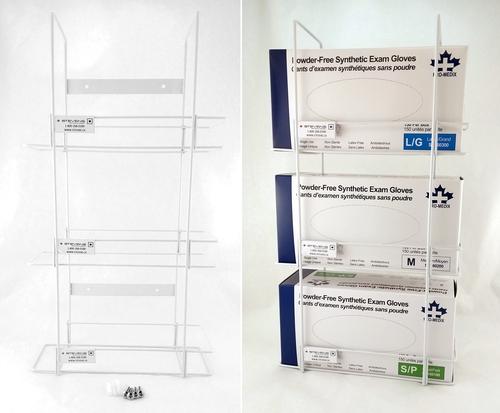 Glove Dispenser – Wire Coated, Wall - Mount Holder - Buy Medical Supplies Online Canada