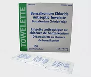 BZK Benzalkonium Chloride Antiseptic Towelettes-Medical Supplies-Birth Supplies Canada