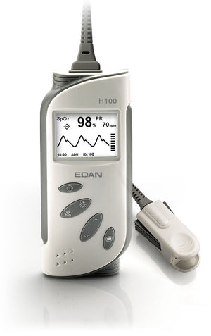 Edan H100B Pulse Oximeter with Adult and Infant Attachments-CLASS 3-Birth Supplies Canada