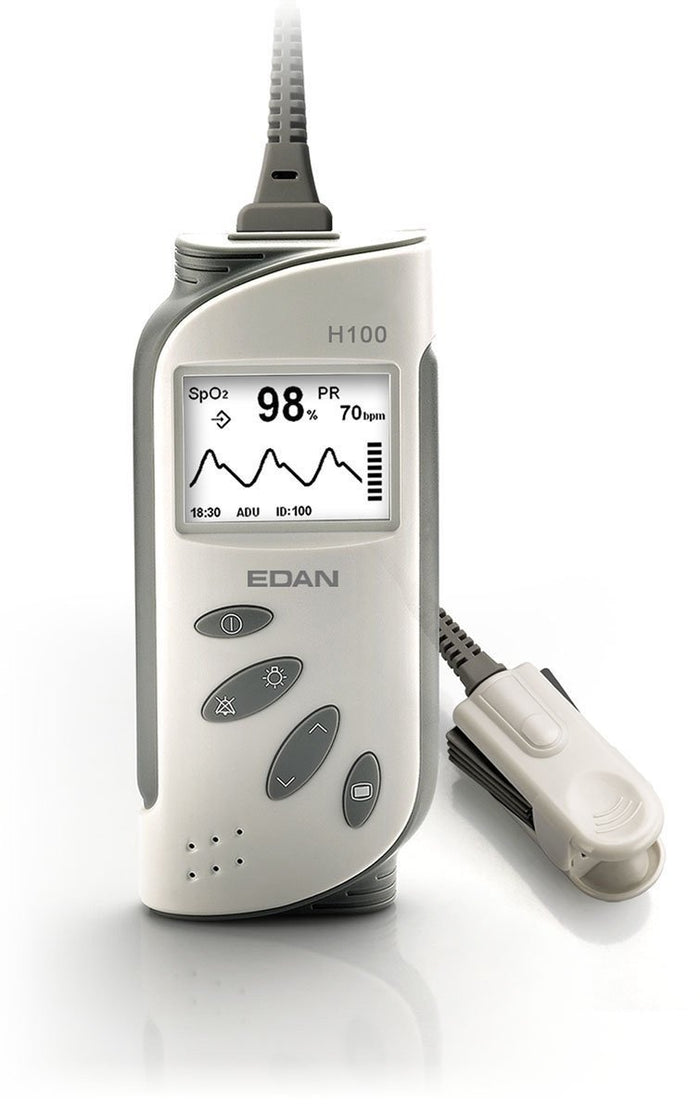 Edan H100B Pulse Oximeter with Adult and Infant Attachments