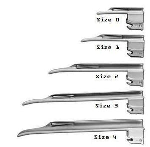 Laryngoscope Blades ~ Miller Straight-CLASS 2-Birth Supplies Canada