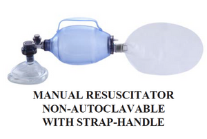 Manual Resuscitator w/strap handle ~ Disposable-CLASS 2-Birth Supplies Canada